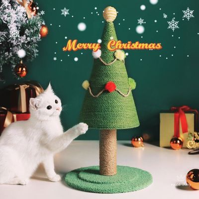 【Smilewil】คริสต์มาส คอนโดแมว ที่ลับเล็บแมว ของเล่นแมว รูปทรงต้นคริสต์มาส ของเล่นแมว คริสต์มาส คอนโดแม