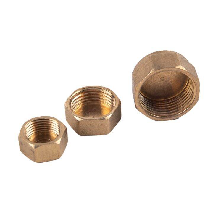 1pc-1-8-1-bsp-thread-brass-pipe-hex-head-brass-end-cap-plug-fitting-coupler-connector-adapter-male-female-pipe-fittings-accessories