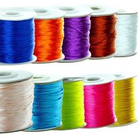 80yards jewelri make nylon cord satin cord satin thread macrame cord beading thread cord jewelri kumihimo rattail cord Wholesale