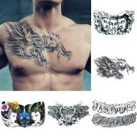 hot！【DT】◘┅  Temporary Tattoos Men Shoulder Large Chest Sticker Tatoo Fake Boys Make Up Pattern