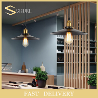 จี้ไฟ LOFT อุตสาหกรรม VINTAGE จี้โคมไฟหลอดไฟ LED EDISON Wrought Iron หัว Retro Suspension โคมไฟ 22/26/30/36cm