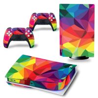 GAMEGENIXX PS5 Standard Disc Skin Sticker Rainbow Vinyl Wrap Cover for PS5 Console and 2 Controllers