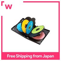 SANWA จำหน่ายดีวีดีกรณีสูง (ถือ8แผ่น,สีดำ) DVD-TW8-01BKN