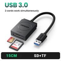 USB UGREEN 3.0เครื่องอ่านการ์ด SD Micro การ์ดเอสดีทีเอฟอะแดปเตอร์สำหรับแล็ปท็อปไดรฟเวอร์ OTG Micro USB เพื่อเครื่องอ่านบัตรหลายเครื่องอ่านการ์ด USB 3.0อะแดปเตอร์เมมโมรี่การ์ดเครื่องอ่านการ์ด