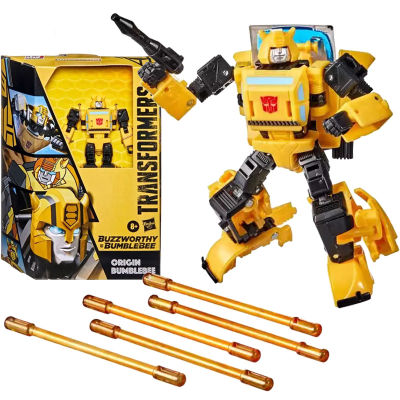 ในสต็อก Hasbro Transformers Buzzworthy Origin Bumblebee War สำหรับ Cybertron อะนิเมะรูปของเล่นสะสมของขวัญ