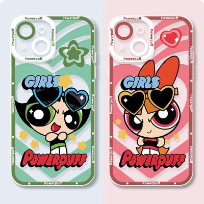 Lovely Powerpuff Girls Soft Silicone Case for Samsung Galaxy S23 S22 Ultra S21 S20 FE S10 Plus Note 20 10 9 A32 A52S A52 A72 Phone Cases