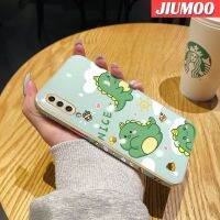 JIUMOO เคส A30s ปลอกสำหรับ Samsung A50s A50ลายการ์ตูนน้อยน่ารักมอนสเตอร์กันกระแทกสุดหรูเคสโทรศัพท์ขอบแบบปลอกซิลิโคนเลนส์กล้องถ่ายรูปเคสนิ่มสำหรับป้องกันคลุมทั้งหมด