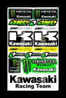 สติ๊กเกอร์ KAWASAKI Racing Team สติ๊กเกอร์แต่งรถมอเตอร์ไซค์ บิ๊กไบค์ ATV หมวกกันน็อค รถยนต์ สติ๊กเกอร์เคลือบเงาคุณภาพดี