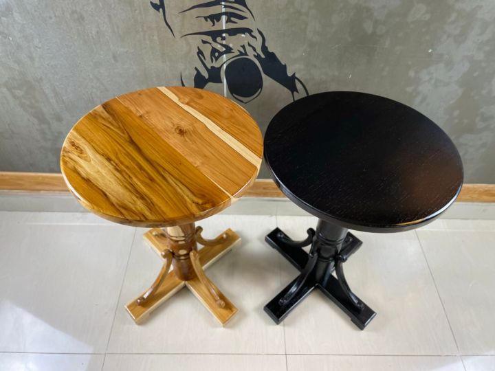 เวียงสักงาม-แพร่-โต๊ะกลมขาเดียว-ขนาด-50-50-สูง-70-cm-โต๊ะ-โต๊ะไม้-โต๊ะไม้สัก-โต๊ะกลม-โต๊ะกาแฟ-โต๊ะวางของ