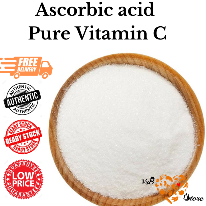 L ascorbic acid / Vitamin C Powder / 左旋C粉 Food Grade 100g 500g Lazada
