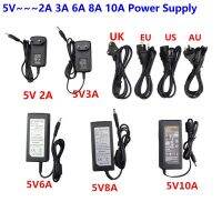 อะแดปเตอร์แปลงไฟ10A 8A 3A สวิทชิ่งเพาเวอร์ซัพพลาย2A DC 5V สำหรับ WS2812B WS2801 WS2813 SK6812ชิ้นส่วนวงจรไฟฟ้าแถบไฟ LED