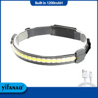 7500mAH 220° 10000LM Headlamp Portable Mini COB LED Headlight With Built-in Battery Flashlight USB Rechargeable Head Lamp Torch