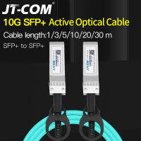 JT-COM 1ม./3ม./5ม./10ม./30ม. SFP + 10Gb AOC โมดูล SFP 10G 30-Meter Active Optical Cable เข้ากันได้กับ Cisco Network Switch จัดส่งฟรี