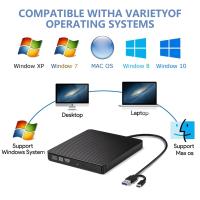 USB3.0ไดรฟ์ออปติคัล Type-C ตู้มือถือภายนอกชุดที่เก็บของ DVD,เครื่องเล่นซีดีรอมฮาร์ดดิสก์สำหรับแล็ปท็อปและโน้ตบุ๊ค