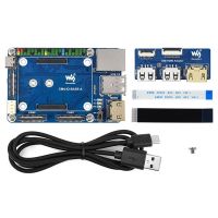 Waveshare for Raspberry Pi Compute Module 4 Mini Basic Expansion Board Compute Module Core Board Backplane+USB Adapter+USB Cable