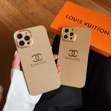 Luxury LV Leather iPhone Case with Lens Protector