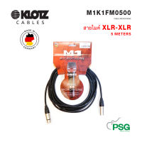 KLOTZ CABLE M1K1FM0500 CABLE MICROPHONE XLR-XLR 5 METERS Made in Germany