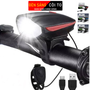 Đèn xe đạp có còi sạc usb thể thao chống nước siêu sáng Led T6 3 chế độ