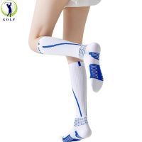 2023 ﹍☇ Golf ball socks womens pure cotton mid-calf socks autumn and winter elastic anti-slip golf sports knee socks breathable and deodorant