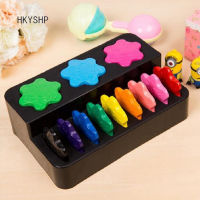 HKYSHP 12 color non-toxic wax creative painted crayon snowflake shape childrens gifts early puzzle baby toys painting supplies