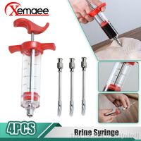 hot【DT】◕▽  Flavor Needle BBQ Meat Syringe Marinade Injector Pork Steak Sauces Syringes With 3 Needles Tools