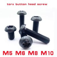 2-10PCS  M5 M6 M8 M10 Grade 10.9 steel with black Torx button head screw Nails Screws Fasteners