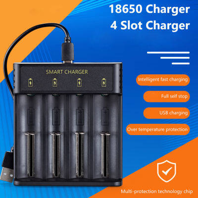 4/3/2/1ช่อง 4.2V Universal Charger for Rechargeable Li-ion Battery ที่ชาร์จถ่าน ที่ชาร์จแบตเตอรี่ อเนกประสงค์ อุปกรณ์ชาร์จ เต็มตัดอัตโนมัติ ชาร์จแบตเตอรี่ลิเธียมไอออ รองรับถ่าน18650 10400 14500 16340 16650 14650 18350 18500 รองรับ AA / 18650 / Ni-Cd / NiM