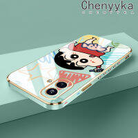 Chenyyyka เคสสำหรับ Nothing Phone 1 Phone1เคสลายการ์ตูนเครยอนชินจังดีไซน์ใหม่บางเคสโทรศัพท์ซิลิโคนชุบหรูหราคลุมทั้งหมดเคสป้องกันเลนส์กล้องเคสนิ่มกันกระแทก