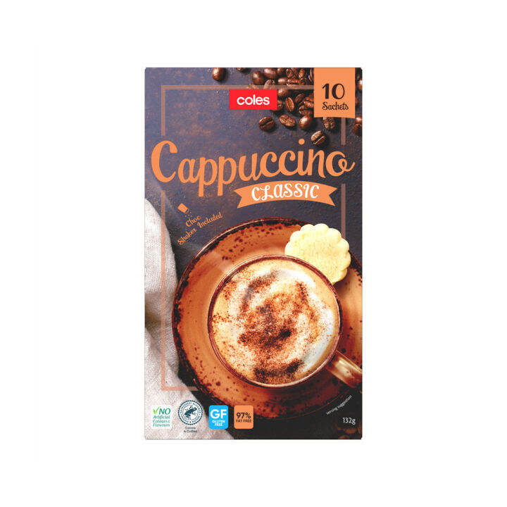 Coles Classic Cappuccino Coffee Sachets 10 Pack Lazada
