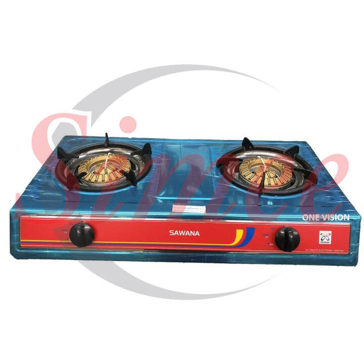 Sawana Low Pressure Gas Double Burner Stainless Steel Gas Stove