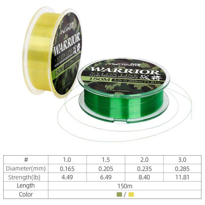 tsurinoya-150m-nylon-fishing-line-durable-monofilament-rock-sea-fishing-line-0-165-0-285lb-strong-smooth-long-casting-carp-wrie