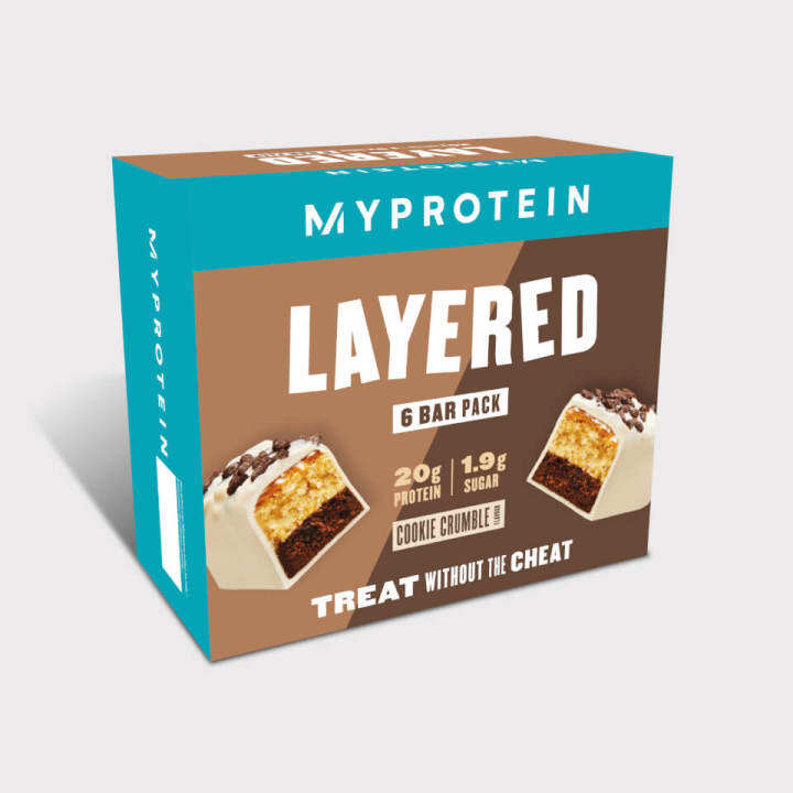 MyProtein Layered Protein Bar Cookie Crumble ( Box of 12 ) Lazada