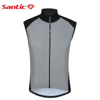 Santic เสื้อเสื้อเจอร์ซีย์นักปั่นแขนกุดสำหรับผู้ชาย,เสื้อสำหรับปั่นจักรยานขี่จักรยานกันลมฤดูใบไม้ผลิและฤดูใบไม้ร่วง M9C07029