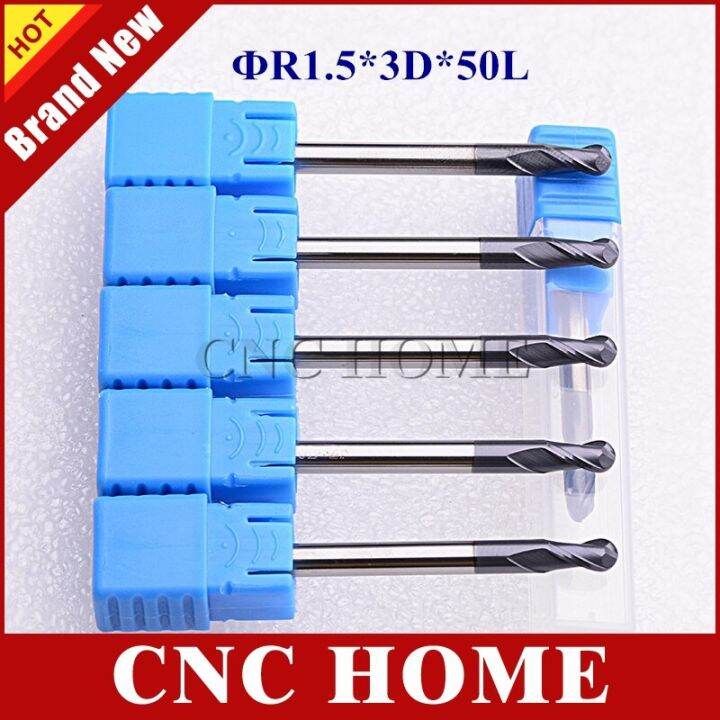 5pcs-hrc45-r1-5-3d-50l-2-ขลุ่ยลูกจมูก-end-mills-ทังสเตนโซลิดคาร์ไบด์เคลือบ-cnc-milling-cutter-แกะสลักบิต-3mm-shank