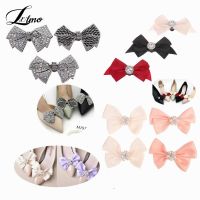 1 Pair Crystal Rhinestones Bow Shoe Clips Wedding Bridal Shoe Buckles DIY Manual Bead High Heels Flower Decorations Accessories