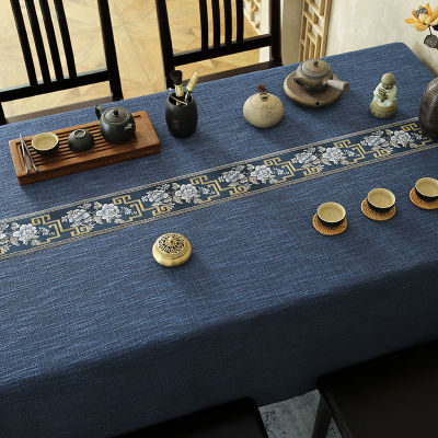 Dihe ผ้าปูโต๊ะชาเซนผ้าชาใหม่ผ้าปูโต๊ะสไตล์จีนผ้าปูโต๊ะไม่กันน้ำพิธีชงชาผ้าปูโต๊ะสำนักงานผ้าคลุม