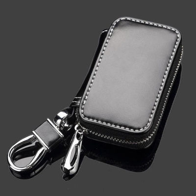 Cke CWwartUniversal Genuine Leather Car Key Cover Case Wallet Bag Keychain For Benz BMW Audi Toyota Honda Hyundai Cadillac Lexus Citroen