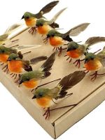 【CW】 12PCS Artificial Birds Fake Foam Animal Simulation Feather Models Wedding Home Garden Decoration Christmas Tree Ornament