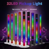 RGB LED Strip Night Light Music Sound Control Rhythm Ambient Atmosphere Lamp LED Strip Computer Car Decorative Pickup Lights Night Lights