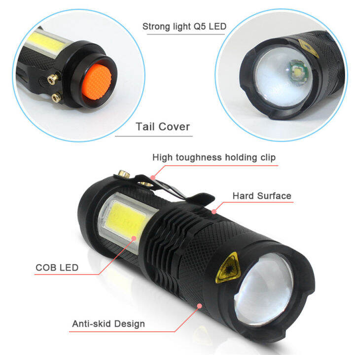 cob-xml-q5-led-flashlight-portable-mini-zoom-torch-flashlight-use-aa14500-battery-2000lm-outdoor-waterproof-led-torch-light