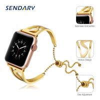 Fashion Watch Band for Apple Watch SE 8 7 6 5 4 Strap 42/44/45MM Stainless Steel Loop Bracelet for iWatch Series 321 38/40/41MM Straps