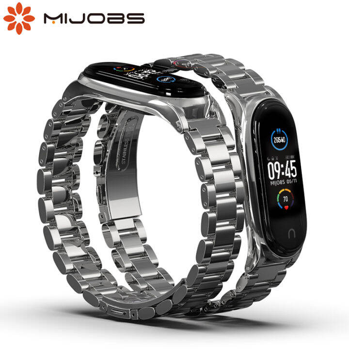 mijobs-สำหรับวง-xiaomi-mi-4-mi-5-mi-band-6-mi-สมาร์ท6-mi-สมาร์ท6สายรัดโลหะสำหรับวง-xiaomi-mi-5-global-รุ่น-mi-band-สแตนเลส3สายนาฬิกาสายรัดข้อมือ