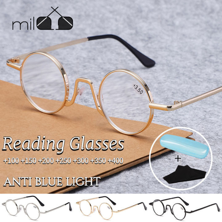 free-box-cloth-mens-business-retro-round-metal-full-frame-reading-glasses-anti-blue-light-reading-glasses-hd-anti-fatigue-hyperopia-glasses-for-men-100-150-200-250-300-350-400