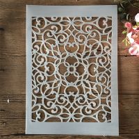 A4 29cm Floral Net Mesh DIY Layering Stencils Painting Scrapbook Coloring Embossing Album Decorative Template