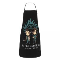 Custom Bib Dean Winchester Supernatural Apron Men Women Unisex Adult Chef Kitchen Cooking TV Show Tablier Cuisine Baking