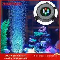 ZHUAFENGXI เครื่องกระจายออกซิเจนเครื่องสูบเติมอากาศไฟตู้ปลา LED สำหรับหินที่มีฟองอากาศข้างในตู้ปลาไฮโดรโปนิกส์เปลี่ยนสี