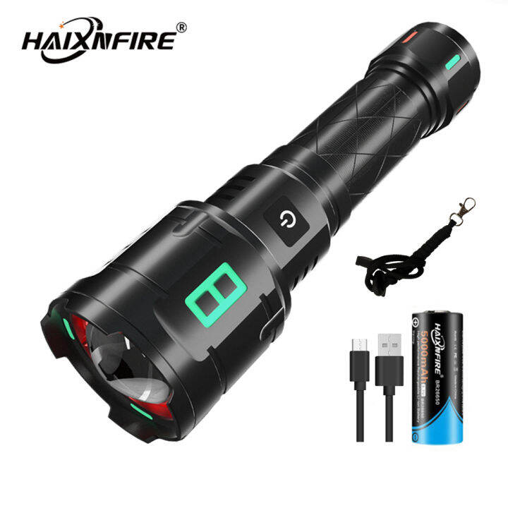 HaixnFire G37 laser light USB charging flashlight 6000 lumens Outdoor