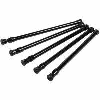 【CW】 5 Pack Cupboard Bars Tensions Rod Curtain for Projects Extendable Width 11.81 to 20 Inches (Black)