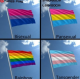 ธงเรนโบว์ Rainbow Flag ธงสายรุ้ง LGBT LGBTQ เลสเบียน เกย์ ไบเซ็กชวล ทรานส์เจนเดอร์ ขนาด 150x90cm Bisexual Transgender Pansexual