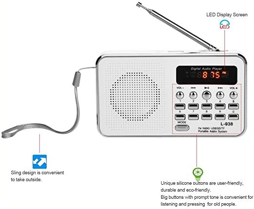 วิทยุเสียงดี-ดัง-รุ่น-l-938-audio-player-วิทยุฟังหวย-วิทยุพกพา-วิทยุรถยนต์-เครื่องเล่นวิทยุ-คละสี